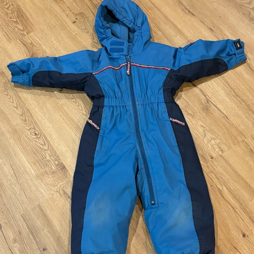 ~~REI Kids 2T Blue Full Body Snow Skiing Suit Toddler Winter Vintage